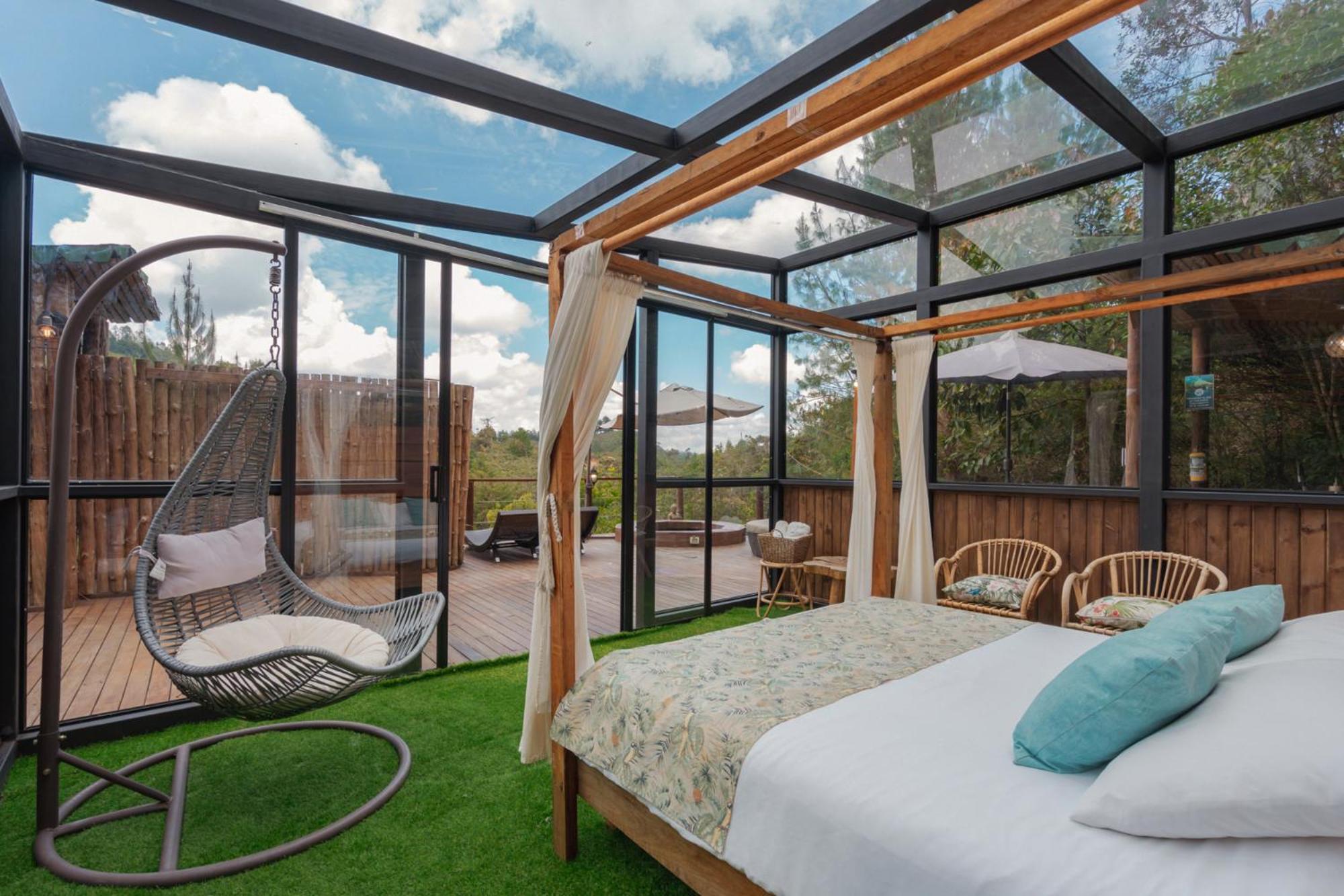 فندق Bubblesky Glamping 40 Min From Medellin إلريتيرو المظهر الخارجي الصورة